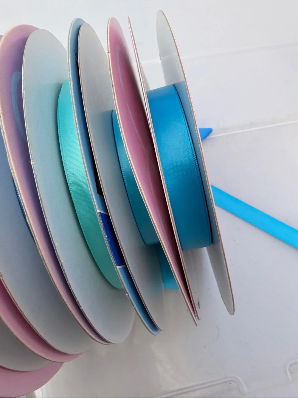 Turquoise Satin Ribbon Roll Set - 5/8